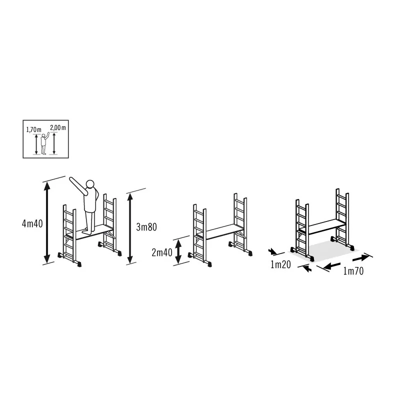 Echafaudage aluminium Fast & lock 5