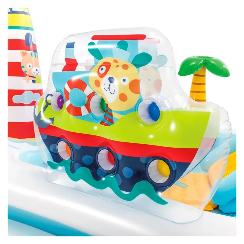 Piscine de jardin Fishing Fun con scivolo 218 x 188 x H 99