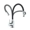 Robinet de cuisine avec bec flexible DELINIA Eleki noir / chrome