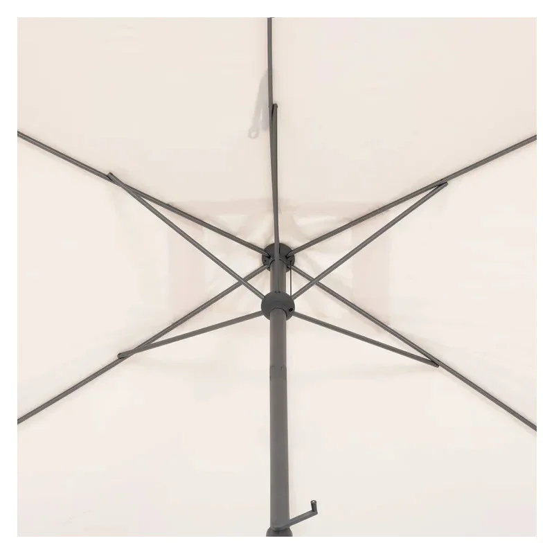 Parasol droit rectangulaire inclinable LOOMPA blé 2,5 x 2,5 m