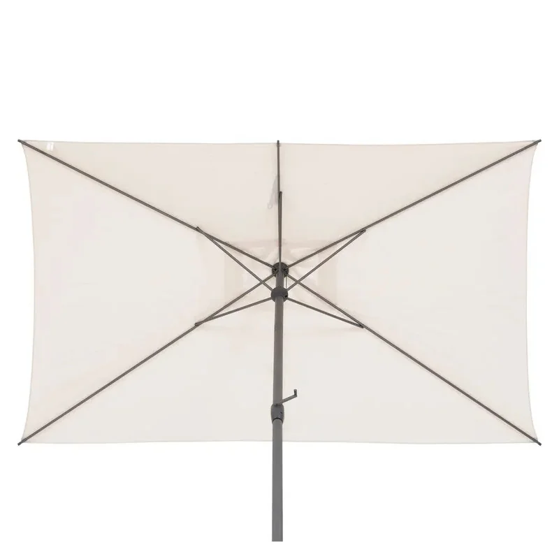 Parasol droit rectangulaire inclinable LOOMPA blé 2,5 x 2,5 m