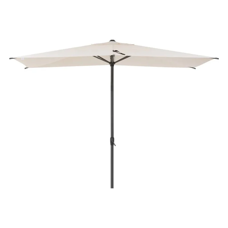 Parasol droit rectangulaire inclinable LOOMPA blé 2,5 x 2,5 m