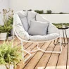 Fauteuil de jardin cocoon blanc