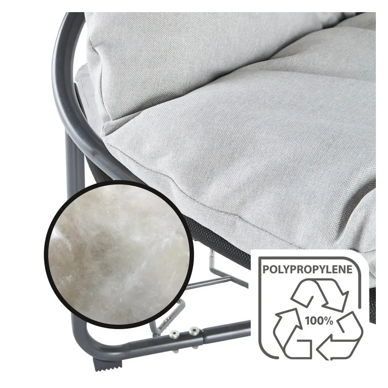 Fauteuil de jardin cocoon gris