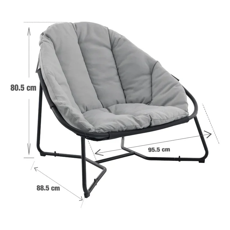 Fauteuil de jardin cocoon gris