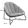 Fauteuil de jardin cocoon gris