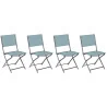 Lot de 4 chaises de jardin pliantes Modula Vert jade & Graphite