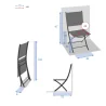 Lot de 4 chaises de jardin pliantes Modula Lin & Blanc