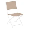 Lot de 4 chaises de jardin pliantes Modula Lin & Blanc