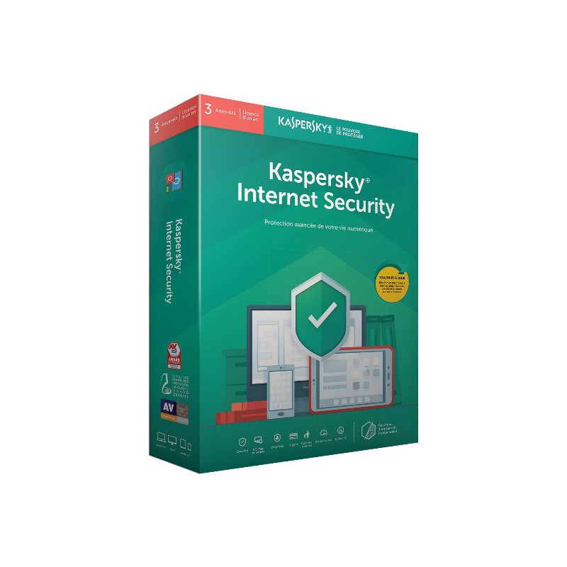 Internet Security 2019 Kaspersky 3 Postes / 1 An