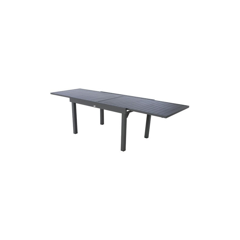 Table Extensible Piazza Aluminium Graphite 10 places