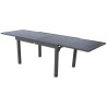 Table Extensible Piazza Aluminium Graphite 10 places