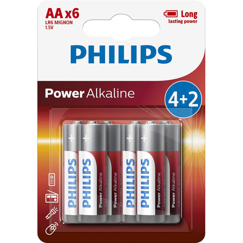 Pile LR6P6BP/10 PHILIPS