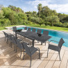 Table de Jardin Extensible Piazza 10 Places Graphite