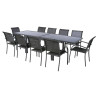 Table de Jardin Extensible Piazza 10 Places Graphite