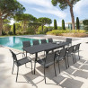 Table Extensible Piazza Aluminium Graphite 10 places