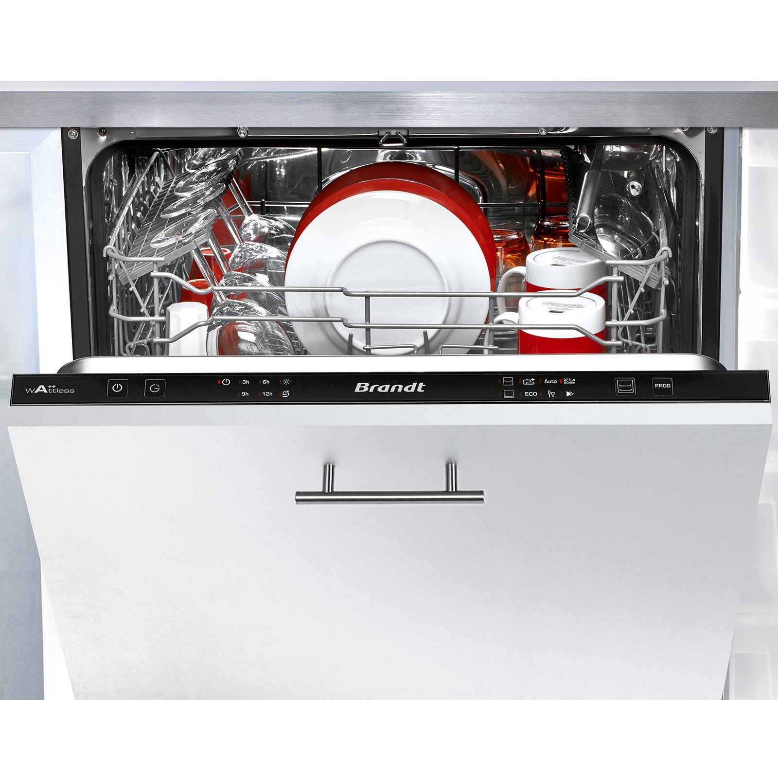 Lave-vaisselle encastrable Brandt 14 couverts 60cm 44db - BDB424LX