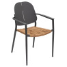 FAUTEUIL REPAS RUBBY GRAPHITE