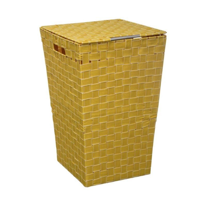 PANIER LINGE LISA JAUNE MOUTARD