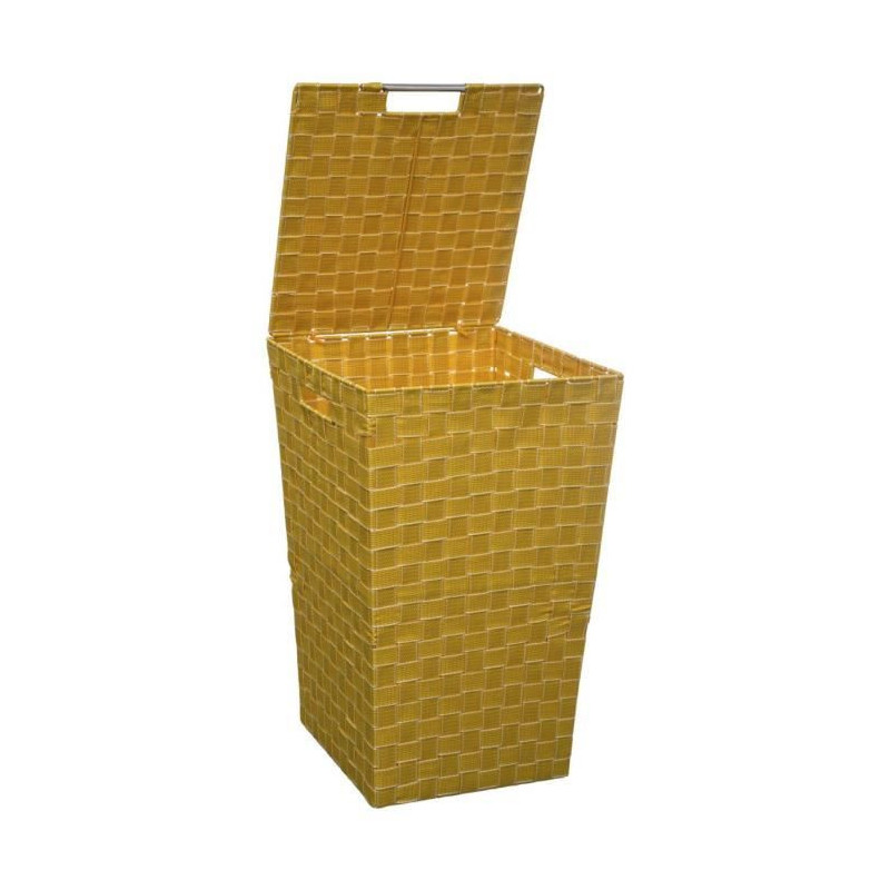 PANIER LINGE LISA JAUNE MOUTARD