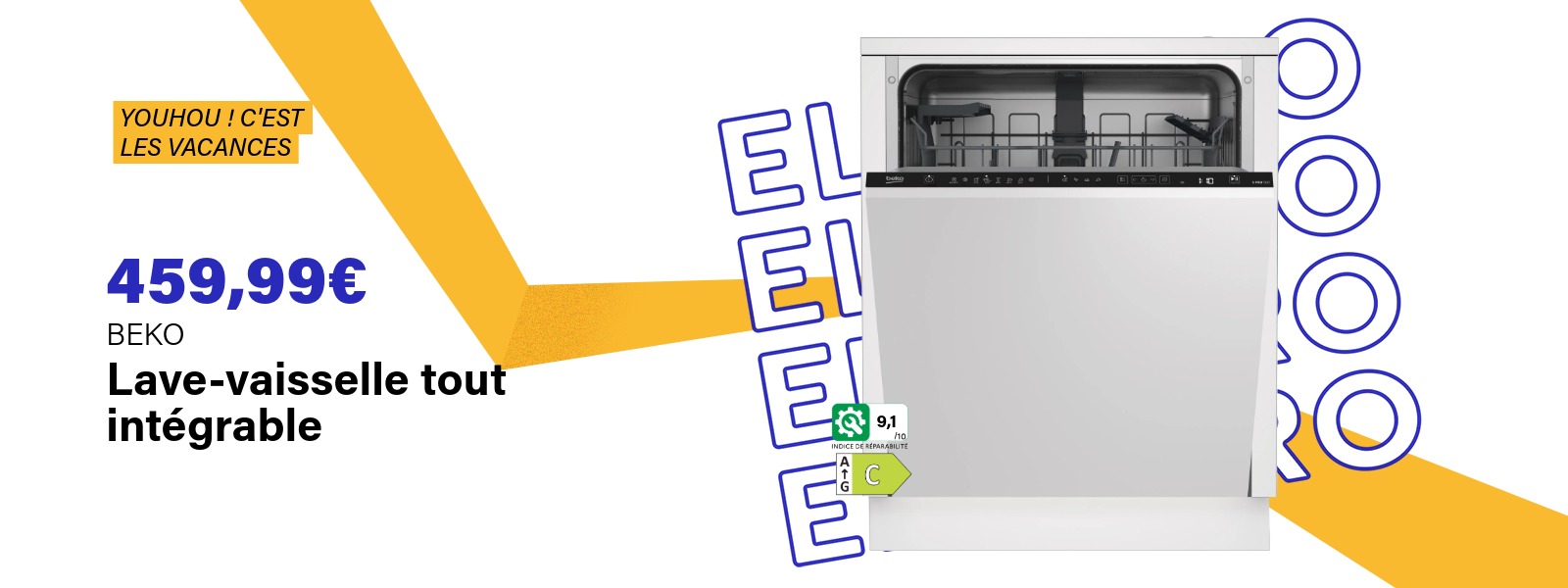Lave-vaisselle intégrable 14 couverts - BEKO | Ravate.com Image : Lave-vaisselle intégrable 14 couverts - BEKO | Ravate.com