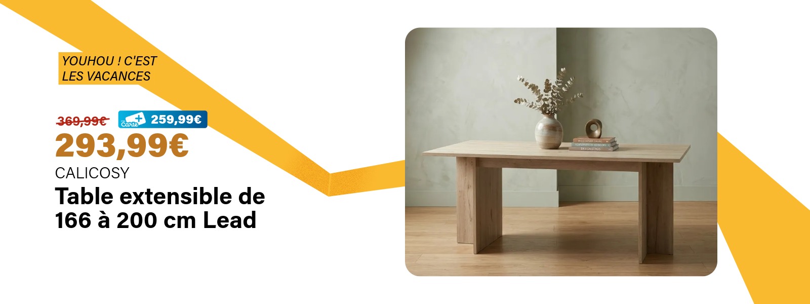 Table extensible de 166 à 200 cm Lead - CALICOSY | Ravate.com Image : Table extensible de 166 à 200 cm Lead - CALICOSY | Ravate.com