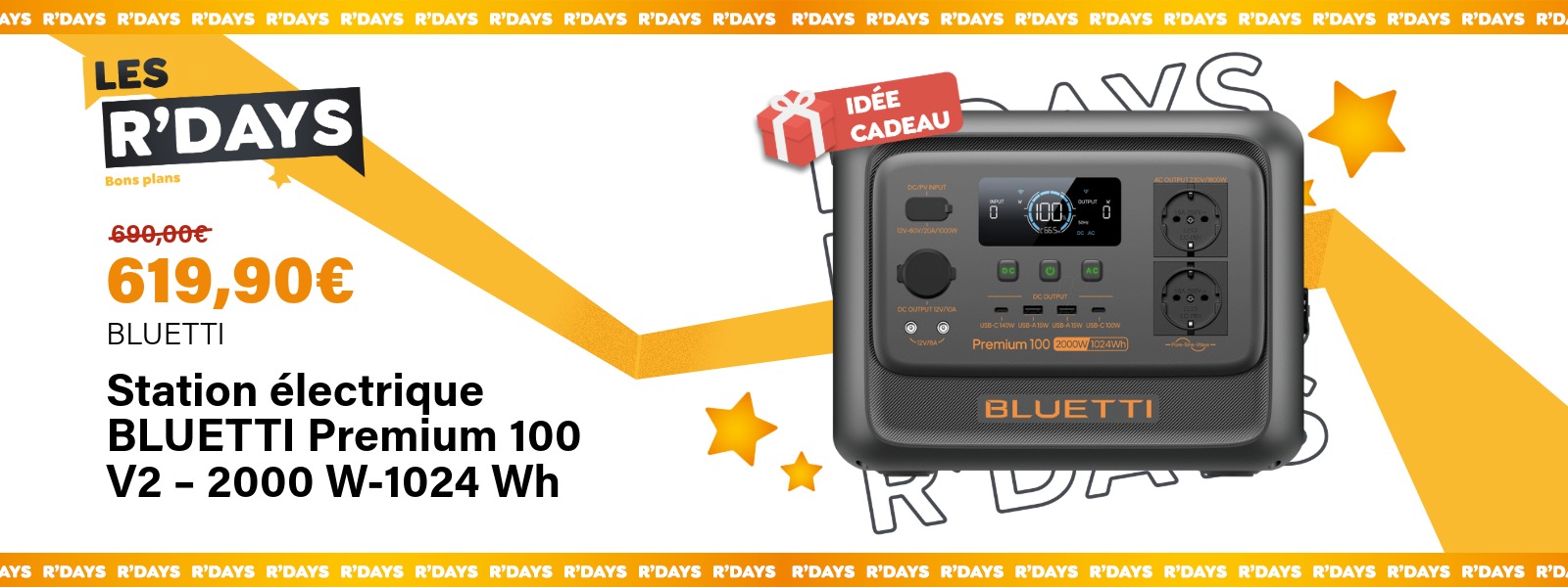 Station électrique Bluetti Premium 100 V2 | Ravate.com Image : Station électrique Bluetti Premium 100 V2 | Ravate.com