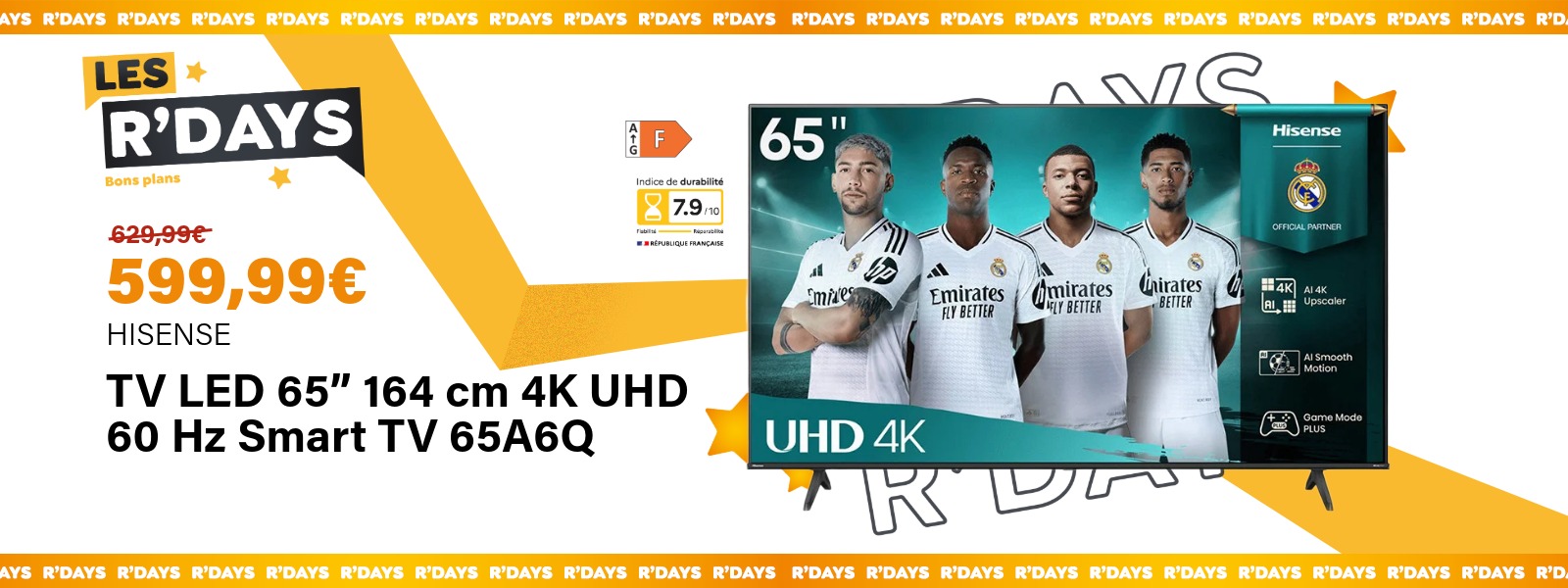 TV LED 65" 164cm 4K UHD 60Hz Smart TV 65A6Q - Hisense | Ravate.com Image : TV LED 65" 164cm 4K UHD 60Hz Smart TV 65A6Q - Hisense | Ravate.com