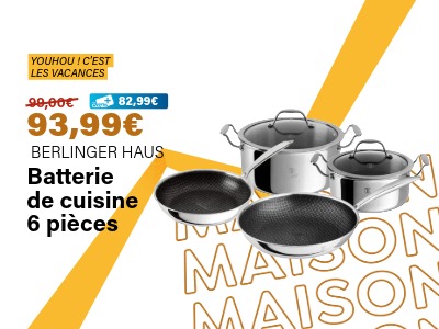 Batterie de cuisine 6 pièces - BERLINGER HAUS | Ravate.com Image : Batterie de cuisine 6 pièces - BERLINGER HAUS | Ravate.com