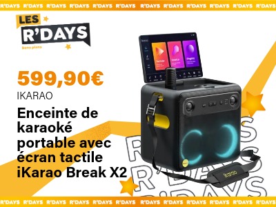 Enceinte de karaoké portable avec écran tactile iKarao Break X2 - Ikarao | Ravate.com Image : Enceinte de karaoké portable avec écran tactile iKarao Break X2 - Ikarao | Ravate.com