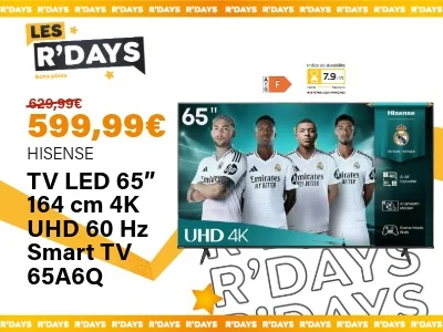 TV LED 65" 164cm 4K UHD 60Hz Smart TV 65A6Q - Hisense | Ravate.com Image : TV LED 65" 164cm 4K UHD 60Hz Smart TV 65A6Q - Hisense | Ravate.com
