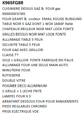 CUISINIÈRE À GAZ BUTANETTE 5 FOYERS + FOUR ÉLECTRIQUE 110L SILVER - MERLIN  - MF-6090CGFE-S