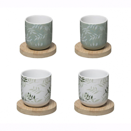 6 mugs en faïence avec support de rangement - Ustensile de cuisine/Mug- Tasses à café-verre à thé - leaderbazar